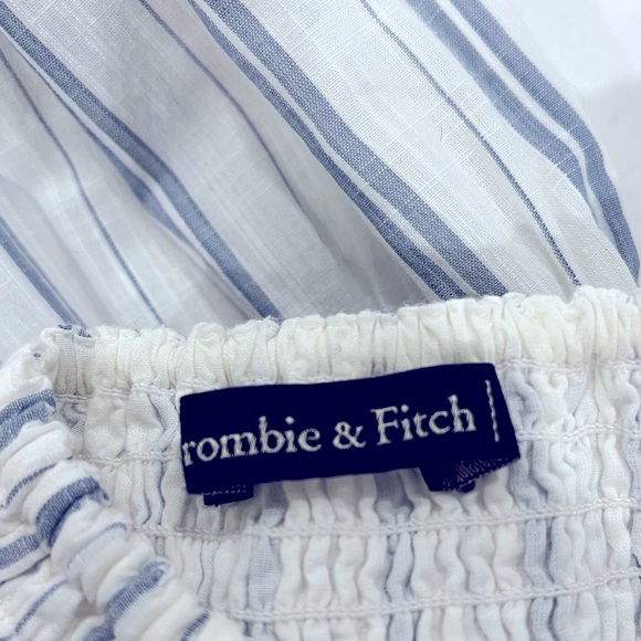 Abercrombie & Fitch White and blue light dress with embroidered details - Picture 6 of 9